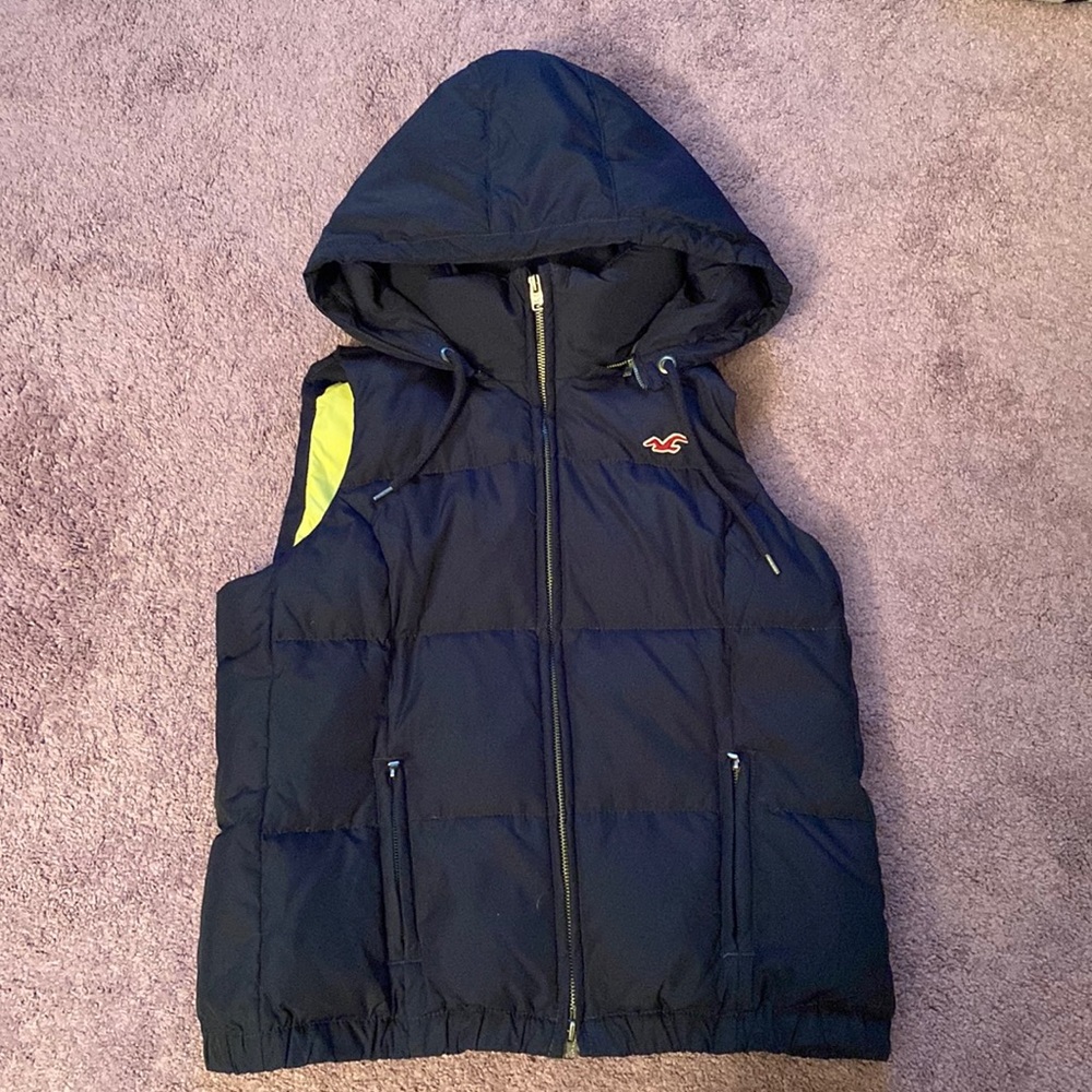 Hollister Puffer Vest w/Detachable Hood